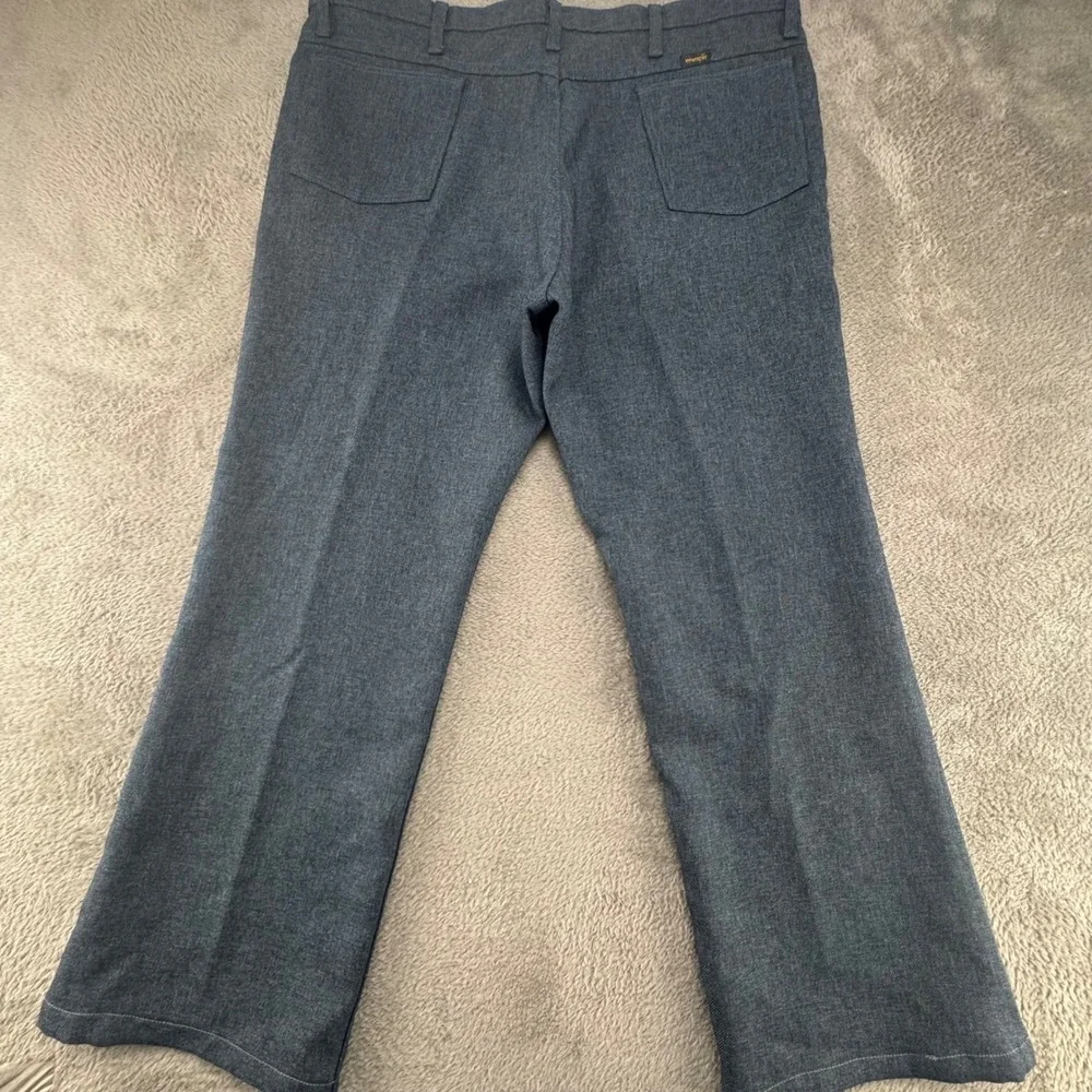 Wrangler Dress Jeans‎ Mens 40x30 Blue Gray Good Heathered Western 82HU Polyester